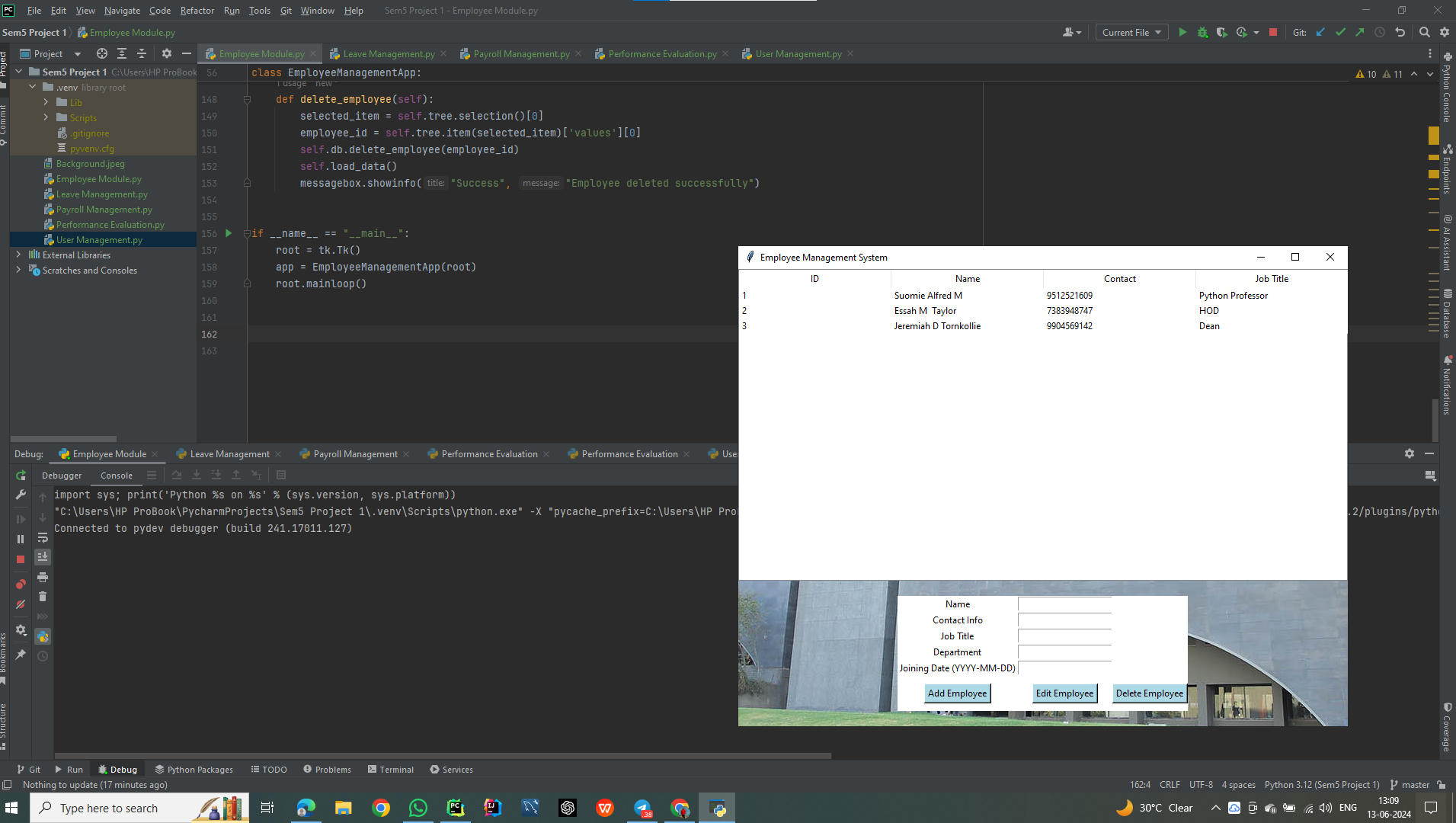 Employee Management Module